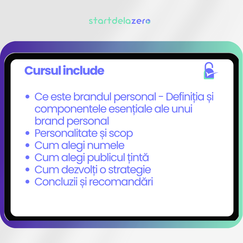 CONSTRUIESTE UN BRAND PERSONAL - 15 PAGINI
