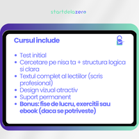 CURS PERSONALIZAT GATA FACUT PENTRU TINE