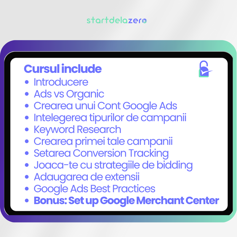 INVATA GOOGLE ADS - CURS PENTRU INCEPATORI - 34 PAG + BONUS