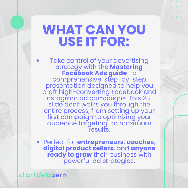 MASTERING FACEBOOK ADS COURSE - 28 PAGINI