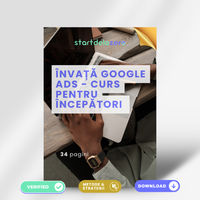 INVATA GOOGLE ADS - CURS PENTRU INCEPATORI - 34 PAG + BONUS