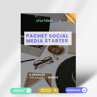 PACHET SOCIAL MEDIA STARTER  - 4 PRODUSE - 336 PAGINI + BONUS