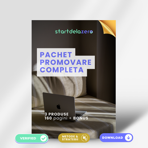 PACHET PROMOVARE COMPLETA - 3 PRODUSE - 160 PAGINI + BONUS